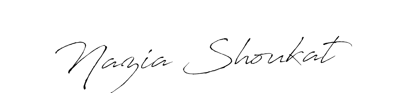 Antro_Vectra is a professional signature style that is perfect for those who want to add a touch of class to their signature. It is also a great choice for those who want to make their signature more unique. Get Nazia Shoukat name to fancy signature for free. Nazia Shoukat signature style 6 images and pictures png