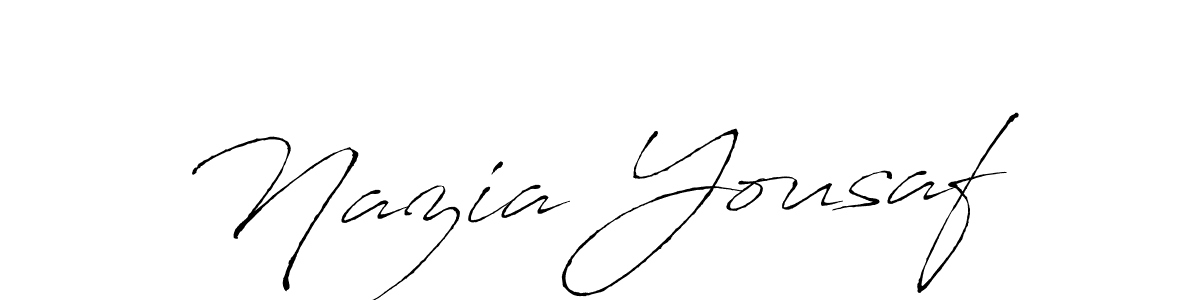 Design your own signature with our free online signature maker. With this signature software, you can create a handwritten (Antro_Vectra) signature for name Nazia Yousaf. Nazia Yousaf signature style 6 images and pictures png