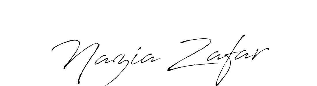 Nazia Zafar stylish signature style. Best Handwritten Sign (Antro_Vectra) for my name. Handwritten Signature Collection Ideas for my name Nazia Zafar. Nazia Zafar signature style 6 images and pictures png
