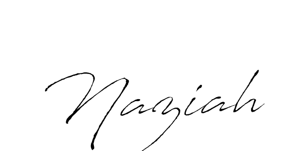 Design your own signature with our free online signature maker. With this signature software, you can create a handwritten (Antro_Vectra) signature for name Naziah. Naziah signature style 6 images and pictures png