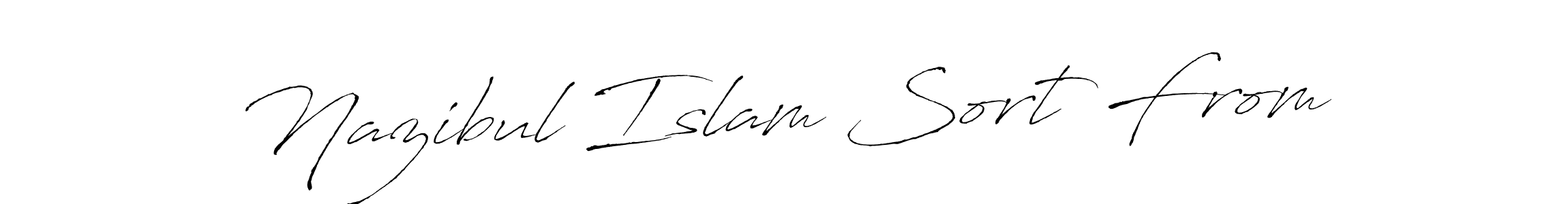 Design your own signature with our free online signature maker. With this signature software, you can create a handwritten (Antro_Vectra) signature for name Nazibul Islam Sort From. Nazibul Islam Sort From signature style 6 images and pictures png