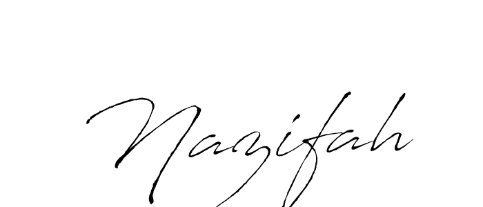 Create a beautiful signature design for name Nazifah. With this signature (Antro_Vectra) fonts, you can make a handwritten signature for free. Nazifah signature style 6 images and pictures png