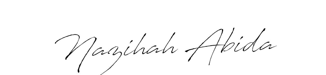 Make a beautiful signature design for name Nazihah Abida. Use this online signature maker to create a handwritten signature for free. Nazihah Abida signature style 6 images and pictures png