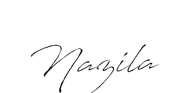 Also we have Nazila name is the best signature style. Create professional handwritten signature collection using Antro_Vectra autograph style. Nazila signature style 6 images and pictures png