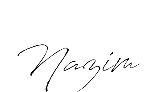 The best way (Antro_Vectra) to make a short signature is to pick only two or three words in your name. The name Nazim include a total of six letters. For converting this name. Nazim signature style 6 images and pictures png