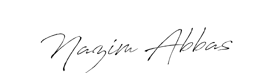 Antro_Vectra is a professional signature style that is perfect for those who want to add a touch of class to their signature. It is also a great choice for those who want to make their signature more unique. Get Nazim Abbas name to fancy signature for free. Nazim Abbas signature style 6 images and pictures png