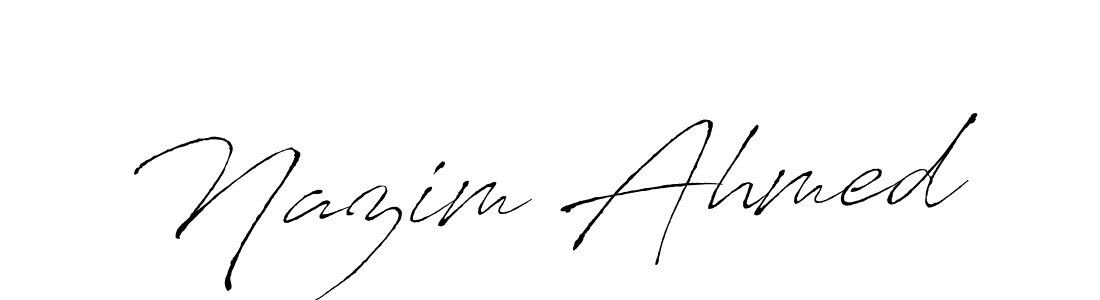 It looks lik you need a new signature style for name Nazim Ahmed. Design unique handwritten (Antro_Vectra) signature with our free signature maker in just a few clicks. Nazim Ahmed signature style 6 images and pictures png