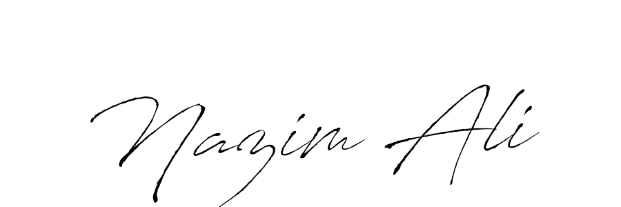 Use a signature maker to create a handwritten signature online. With this signature software, you can design (Antro_Vectra) your own signature for name Nazim Ali. Nazim Ali signature style 6 images and pictures png