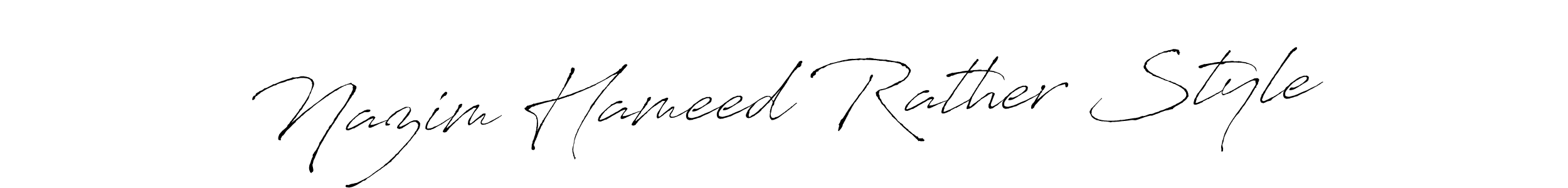 Use a signature maker to create a handwritten signature online. With this signature software, you can design (Antro_Vectra) your own signature for name Nazim Hameed Rather Style. Nazim Hameed Rather Style signature style 6 images and pictures png