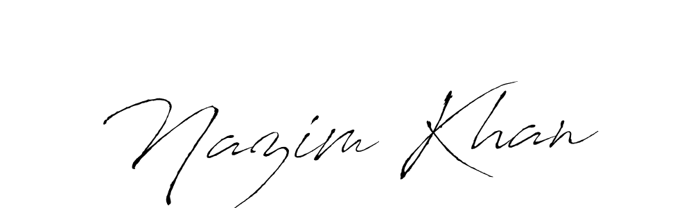 Make a beautiful signature design for name Nazim Khan. Use this online signature maker to create a handwritten signature for free. Nazim Khan signature style 6 images and pictures png