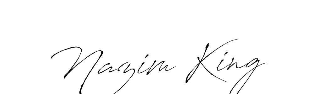 You should practise on your own different ways (Antro_Vectra) to write your name (Nazim King) in signature. don't let someone else do it for you. Nazim King signature style 6 images and pictures png
