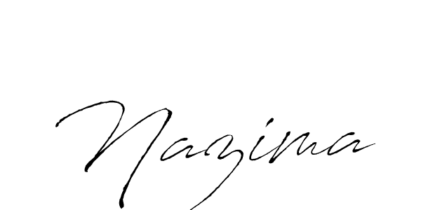 Nazima stylish signature style. Best Handwritten Sign (Antro_Vectra) for my name. Handwritten Signature Collection Ideas for my name Nazima. Nazima signature style 6 images and pictures png