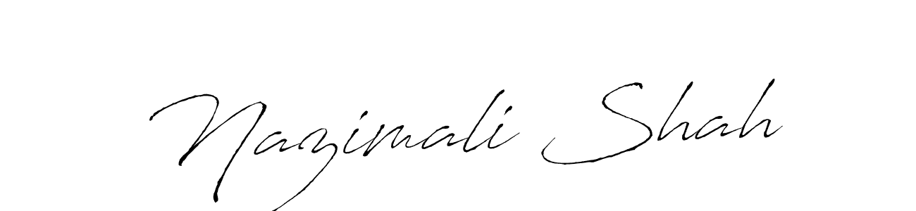 This is the best signature style for the Nazimali Shah name. Also you like these signature font (Antro_Vectra). Mix name signature. Nazimali Shah signature style 6 images and pictures png