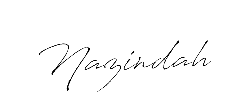 Make a beautiful signature design for name Nazindah. With this signature (Antro_Vectra) style, you can create a handwritten signature for free. Nazindah signature style 6 images and pictures png