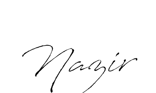 Use a signature maker to create a handwritten signature online. With this signature software, you can design (Antro_Vectra) your own signature for name Nazir. Nazir signature style 6 images and pictures png
