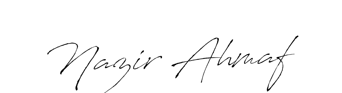 Use a signature maker to create a handwritten signature online. With this signature software, you can design (Antro_Vectra) your own signature for name Nazir Ahmaf. Nazir Ahmaf signature style 6 images and pictures png