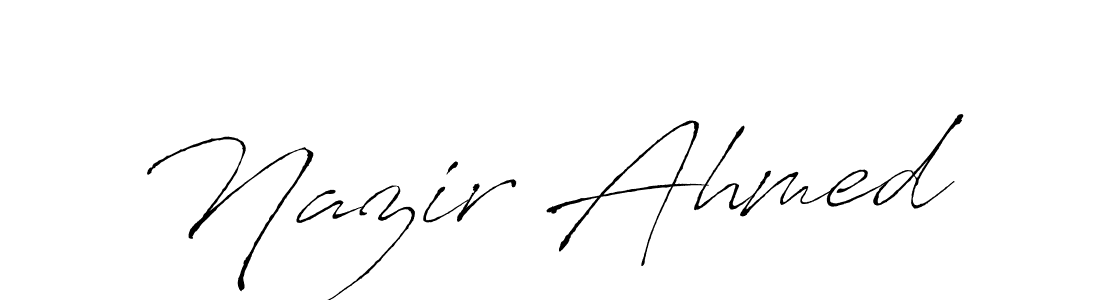 Also we have Nazir Ahmed name is the best signature style. Create professional handwritten signature collection using Antro_Vectra autograph style. Nazir Ahmed signature style 6 images and pictures png