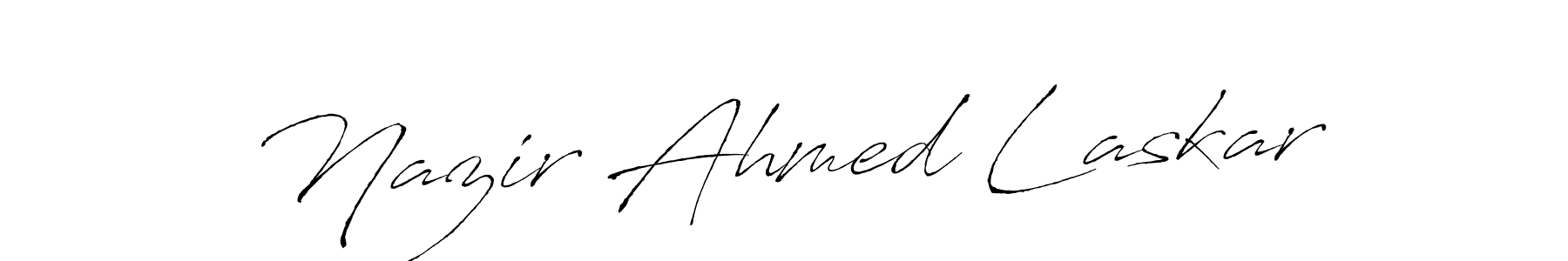 Create a beautiful signature design for name Nazir Ahmed Laskar. With this signature (Antro_Vectra) fonts, you can make a handwritten signature for free. Nazir Ahmed Laskar signature style 6 images and pictures png