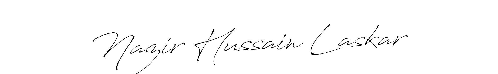 You should practise on your own different ways (Antro_Vectra) to write your name (Nazir Hussain Laskar) in signature. don't let someone else do it for you. Nazir Hussain Laskar signature style 6 images and pictures png