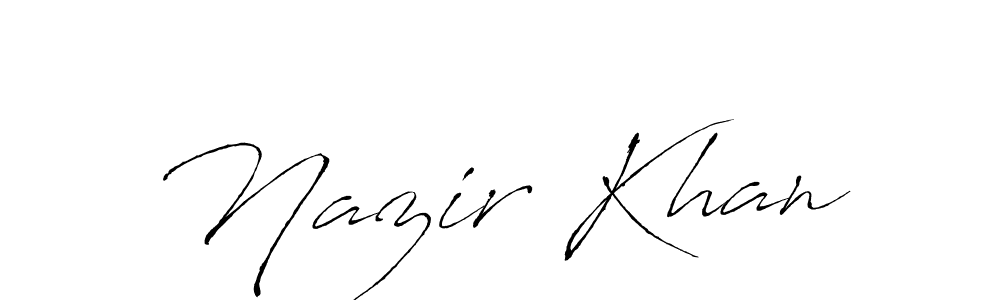 Nazir Khan stylish signature style. Best Handwritten Sign (Antro_Vectra) for my name. Handwritten Signature Collection Ideas for my name Nazir Khan. Nazir Khan signature style 6 images and pictures png