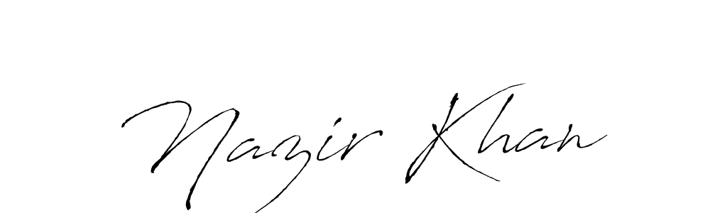 Nazir Khan stylish signature style. Best Handwritten Sign (Antro_Vectra) for my name. Handwritten Signature Collection Ideas for my name Nazir Khan. Nazir Khan signature style 6 images and pictures png