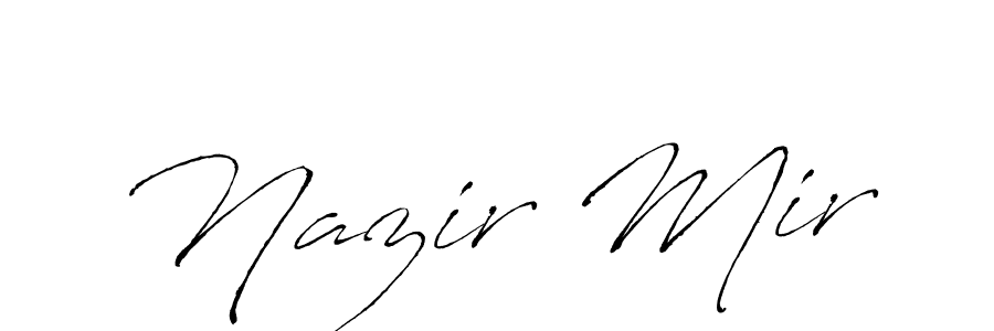 Use a signature maker to create a handwritten signature online. With this signature software, you can design (Antro_Vectra) your own signature for name Nazir Mir. Nazir Mir signature style 6 images and pictures png