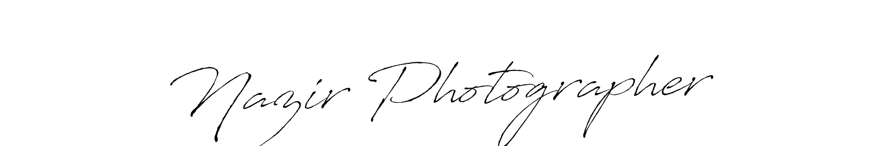 It looks lik you need a new signature style for name Nazir Photographer. Design unique handwritten (Antro_Vectra) signature with our free signature maker in just a few clicks. Nazir Photographer signature style 6 images and pictures png