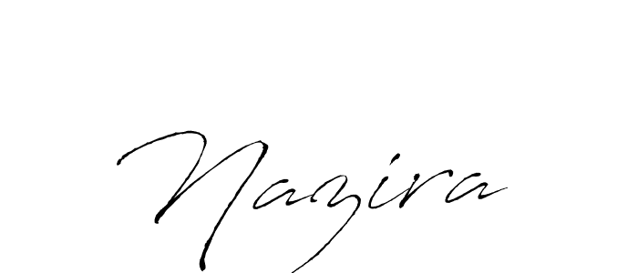 Create a beautiful signature design for name Nazira . With this signature (Antro_Vectra) fonts, you can make a handwritten signature for free. Nazira  signature style 6 images and pictures png