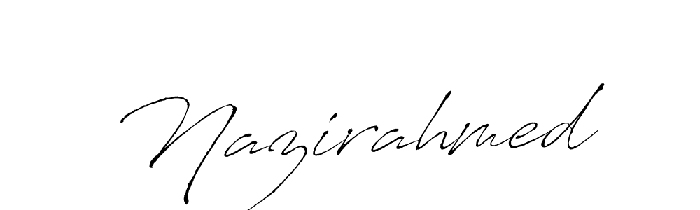 if you are searching for the best signature style for your name Nazirahmed. so please give up your signature search. here we have designed multiple signature styles  using Antro_Vectra. Nazirahmed signature style 6 images and pictures png