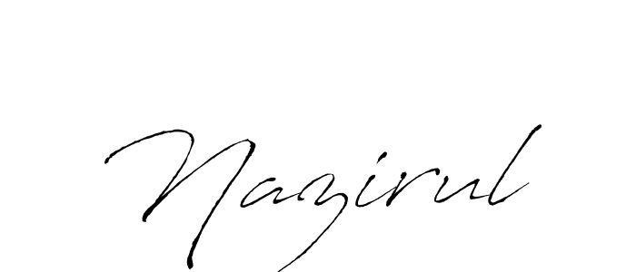 Use a signature maker to create a handwritten signature online. With this signature software, you can design (Antro_Vectra) your own signature for name Nazirul. Nazirul signature style 6 images and pictures png