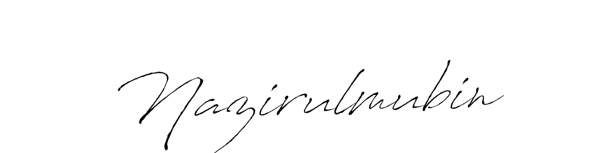 How to make Nazirulmubin name signature. Use Antro_Vectra style for creating short signs online. This is the latest handwritten sign. Nazirulmubin signature style 6 images and pictures png