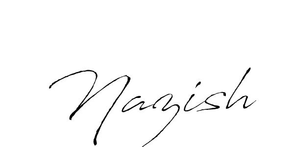 Create a beautiful signature design for name Nazish. With this signature (Antro_Vectra) fonts, you can make a handwritten signature for free. Nazish signature style 6 images and pictures png