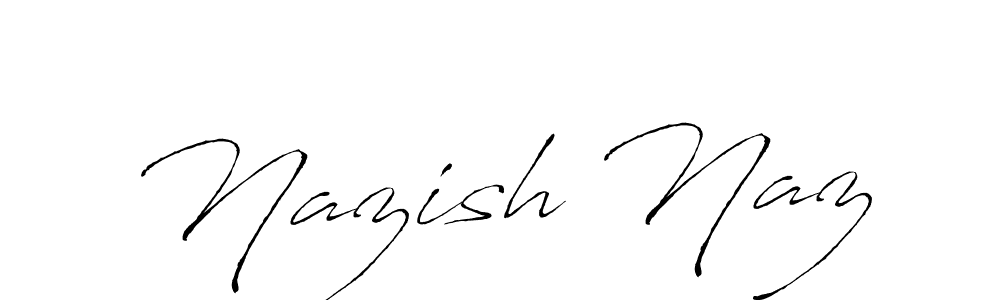 Antro_Vectra is a professional signature style that is perfect for those who want to add a touch of class to their signature. It is also a great choice for those who want to make their signature more unique. Get Nazish Naz name to fancy signature for free. Nazish Naz signature style 6 images and pictures png