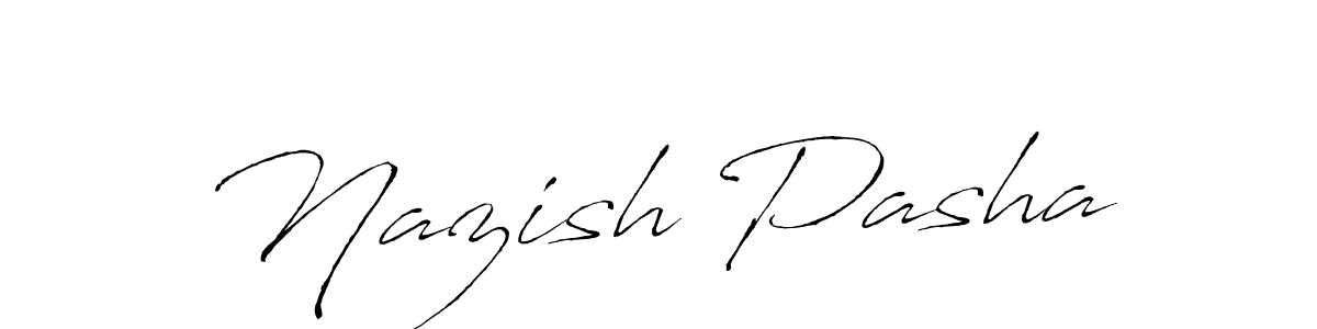 The best way (Antro_Vectra) to make a short signature is to pick only two or three words in your name. The name Nazish Pasha include a total of six letters. For converting this name. Nazish Pasha signature style 6 images and pictures png