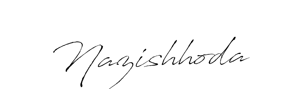 The best way (Antro_Vectra) to make a short signature is to pick only two or three words in your name. The name Nazishhoda include a total of six letters. For converting this name. Nazishhoda signature style 6 images and pictures png