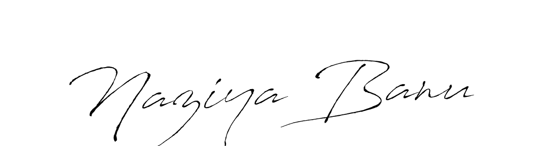 Make a beautiful signature design for name Naziya Banu. With this signature (Antro_Vectra) style, you can create a handwritten signature for free. Naziya Banu signature style 6 images and pictures png
