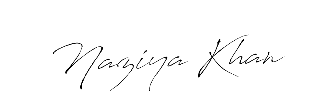 Design your own signature with our free online signature maker. With this signature software, you can create a handwritten (Antro_Vectra) signature for name Naziya Khan. Naziya Khan signature style 6 images and pictures png