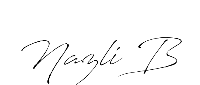 You should practise on your own different ways (Antro_Vectra) to write your name (Nazli B) in signature. don't let someone else do it for you. Nazli B signature style 6 images and pictures png