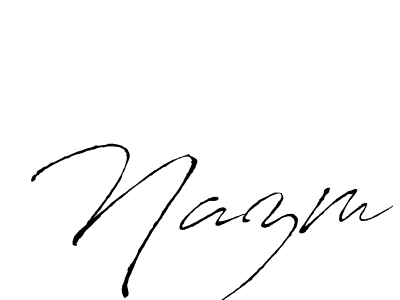 This is the best signature style for the Nazm name. Also you like these signature font (Antro_Vectra). Mix name signature. Nazm signature style 6 images and pictures png