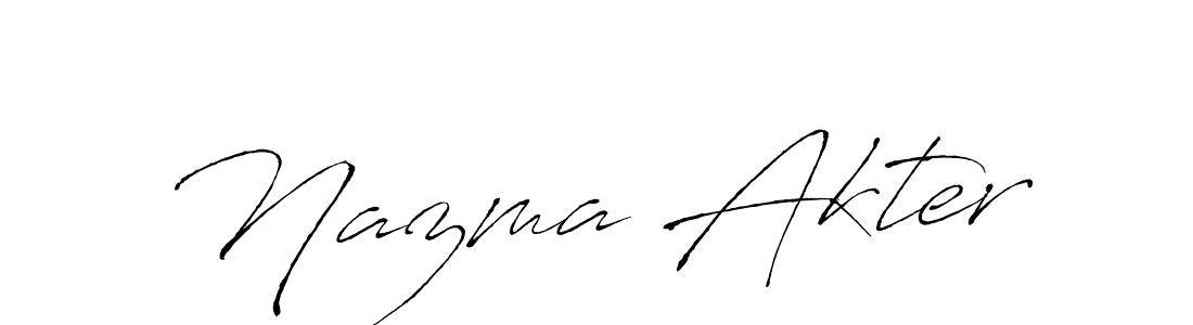 Create a beautiful signature design for name Nazma Akter. With this signature (Antro_Vectra) fonts, you can make a handwritten signature for free. Nazma Akter signature style 6 images and pictures png