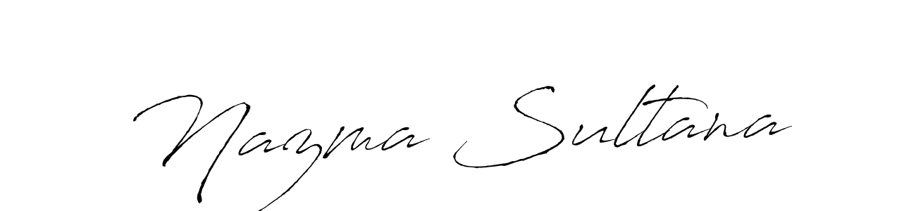 Design your own signature with our free online signature maker. With this signature software, you can create a handwritten (Antro_Vectra) signature for name Nazma Sultana. Nazma Sultana signature style 6 images and pictures png