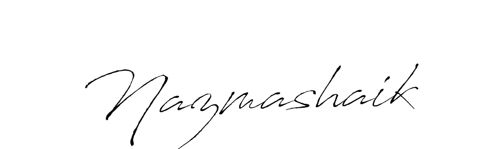 The best way (Antro_Vectra) to make a short signature is to pick only two or three words in your name. The name Nazmashaik include a total of six letters. For converting this name. Nazmashaik signature style 6 images and pictures png