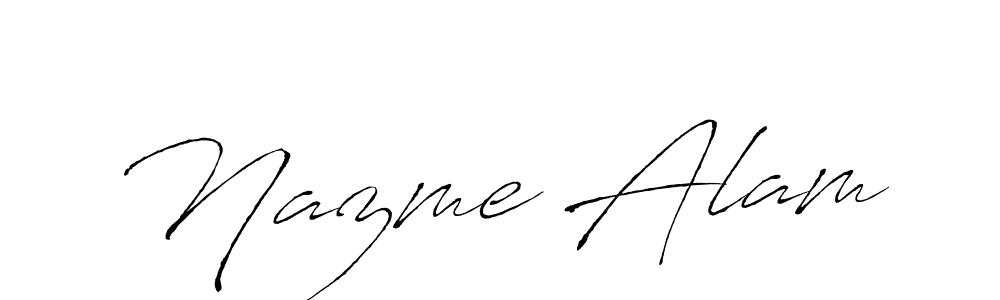 You can use this online signature creator to create a handwritten signature for the name Nazme Alam. This is the best online autograph maker. Nazme Alam signature style 6 images and pictures png