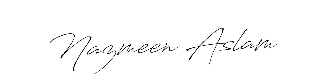 Make a beautiful signature design for name Nazmeen Aslam. Use this online signature maker to create a handwritten signature for free. Nazmeen Aslam signature style 6 images and pictures png