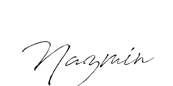 How to make Nazmin signature? Antro_Vectra is a professional autograph style. Create handwritten signature for Nazmin name. Nazmin signature style 6 images and pictures png