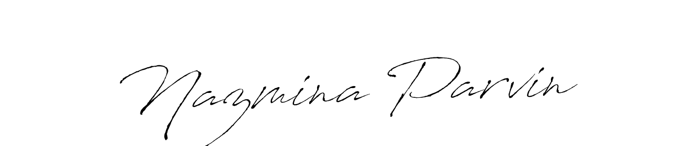 How to make Nazmina Parvin signature? Antro_Vectra is a professional autograph style. Create handwritten signature for Nazmina Parvin name. Nazmina Parvin signature style 6 images and pictures png