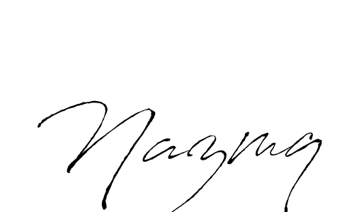 Use a signature maker to create a handwritten signature online. With this signature software, you can design (Antro_Vectra) your own signature for name Nazmq. Nazmq signature style 6 images and pictures png