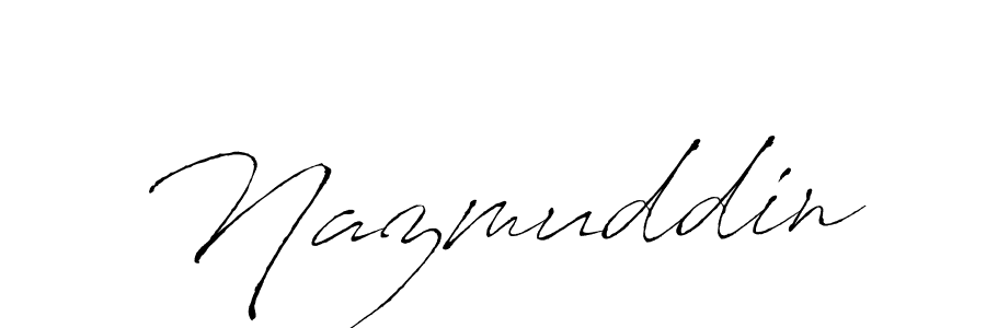 Design your own signature with our free online signature maker. With this signature software, you can create a handwritten (Antro_Vectra) signature for name Nazmuddin. Nazmuddin signature style 6 images and pictures png