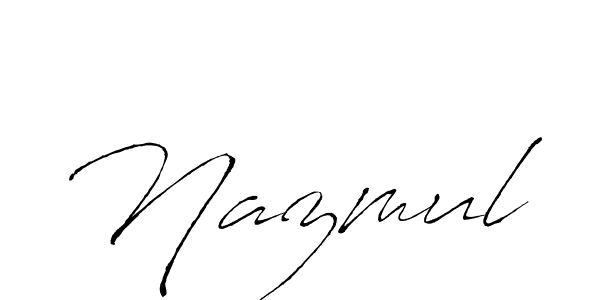 Make a beautiful signature design for name Nazmul. With this signature (Antro_Vectra) style, you can create a handwritten signature for free. Nazmul signature style 6 images and pictures png