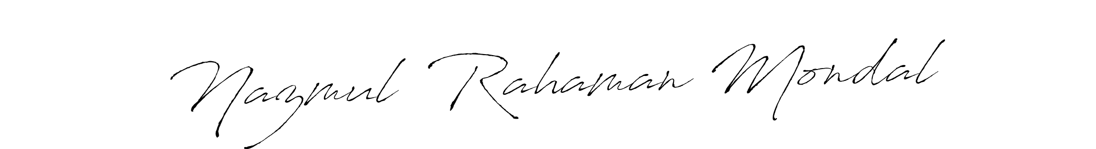 How to make Nazmul  Rahaman Mondal signature? Antro_Vectra is a professional autograph style. Create handwritten signature for Nazmul  Rahaman Mondal name. Nazmul  Rahaman Mondal signature style 6 images and pictures png